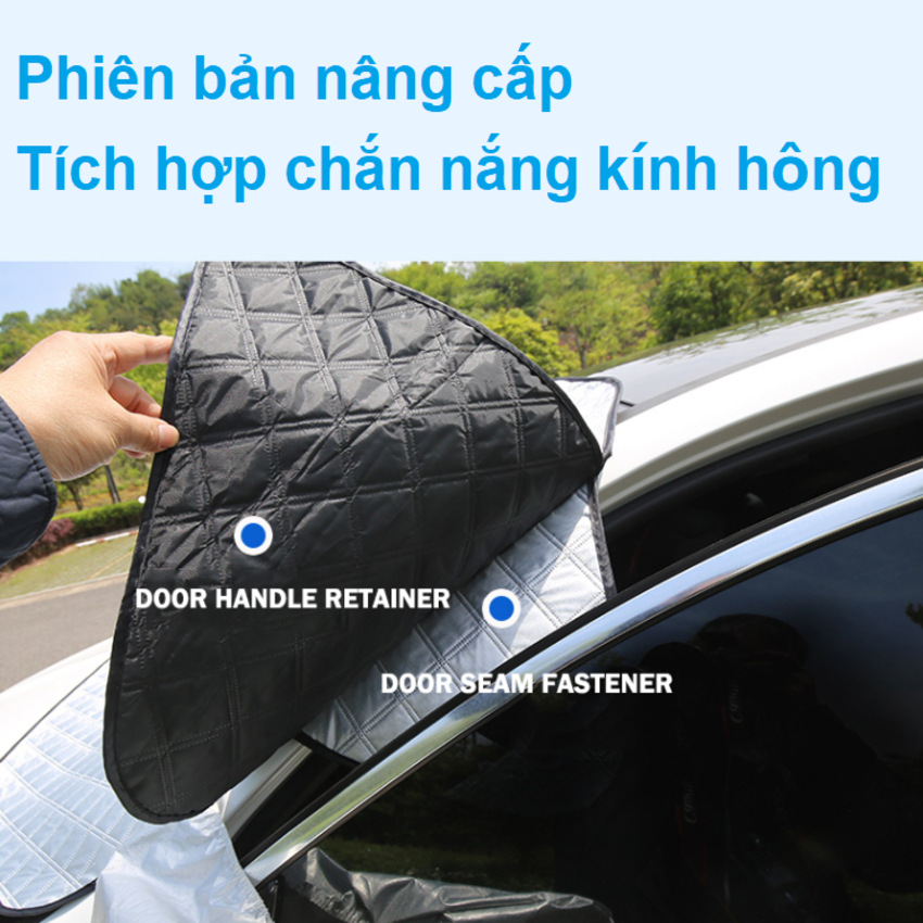 Bạt che chắn nắng kính lái ô tô 4 lớp dày dặn và tích hợp nam châm giữ cố định ( có túi đựng) dùng cho xe từ 4-7 chỗ | BigBuy360 - bigbuy360.vn