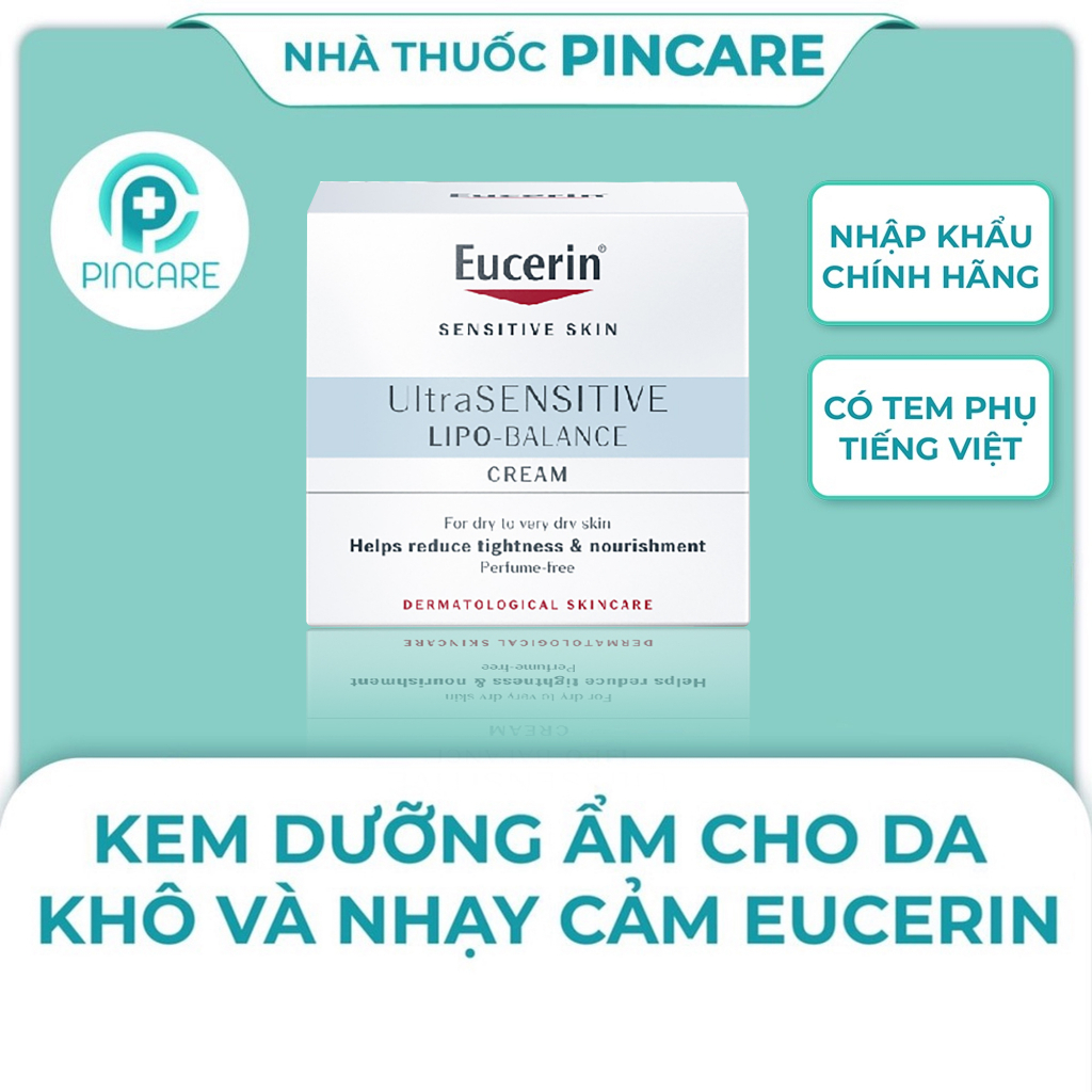Kem dưỡng ẩm cho da khô Eucerin Lipo Balance 50ml - Hàng chính hãng - Nhà thuốc PinCare