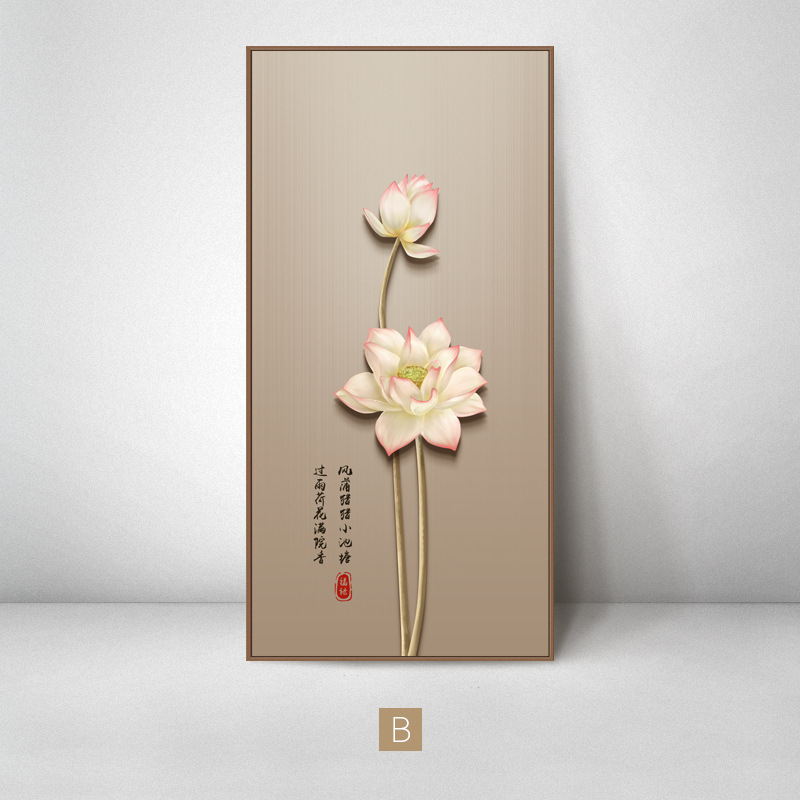 Tranh hoa sen treo tường decor nhiều mẫu chất liệu vải canvas cao cấp trang trí không gian nhà cửa đã có khung