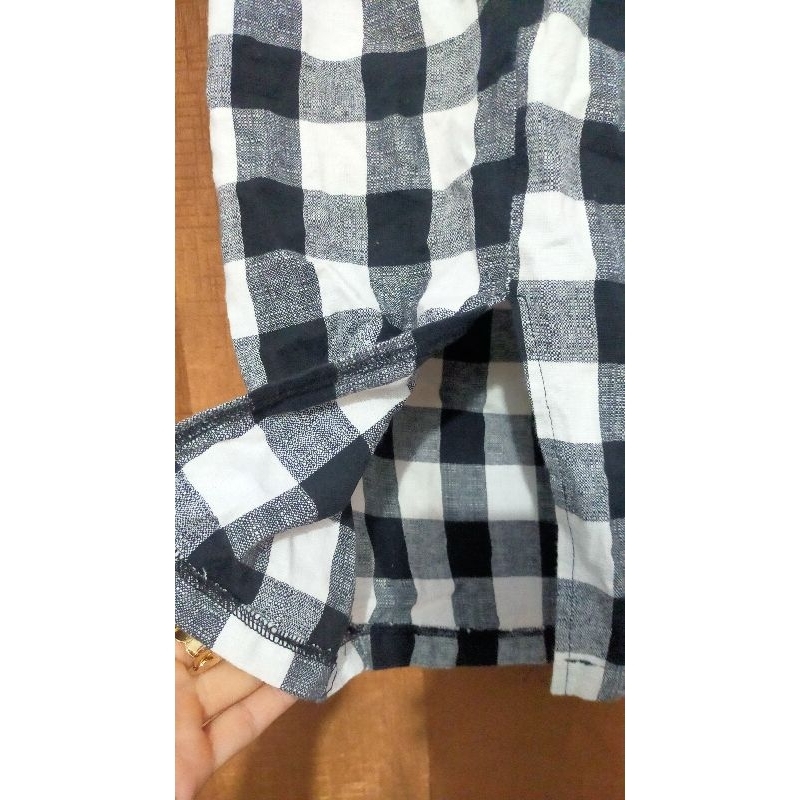 Chân váy sọc caro size S