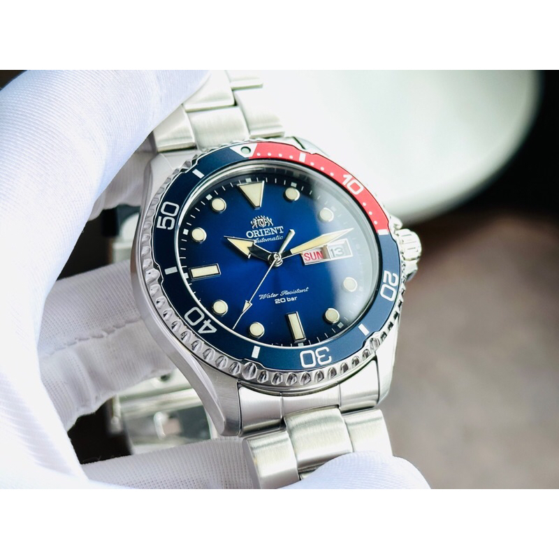 Đồng hồ nam dây thép Orient Mako 4 Pepsi Kamasu RA AA0812L19B