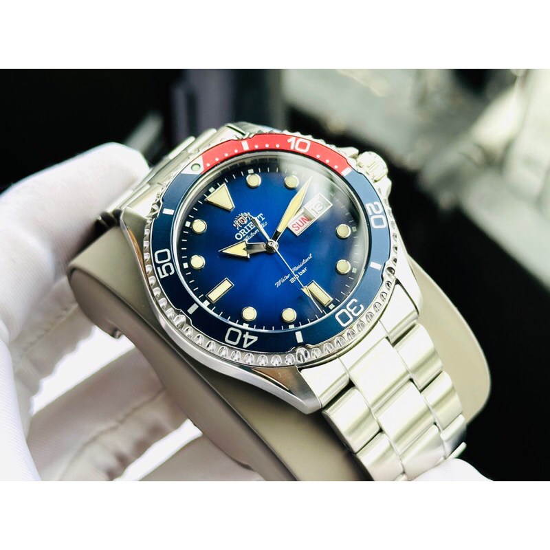 Đồng hồ nam dây thép Orient Mako 4 Pepsi Kamasu RA AA0812L19B