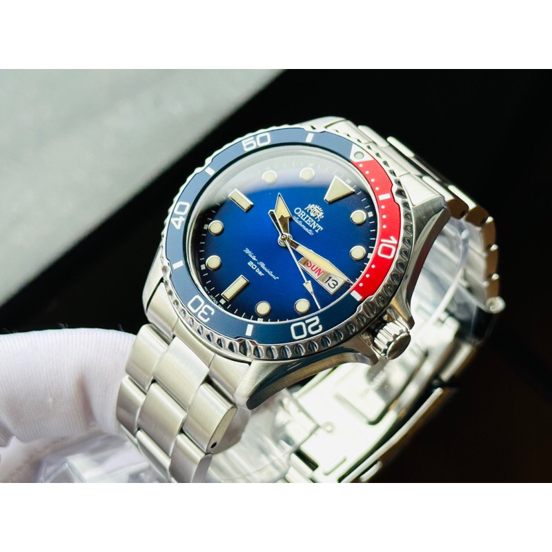 Đồng hồ nam dây thép Orient Mako 4 Pepsi Kamasu RA AA0812L19B