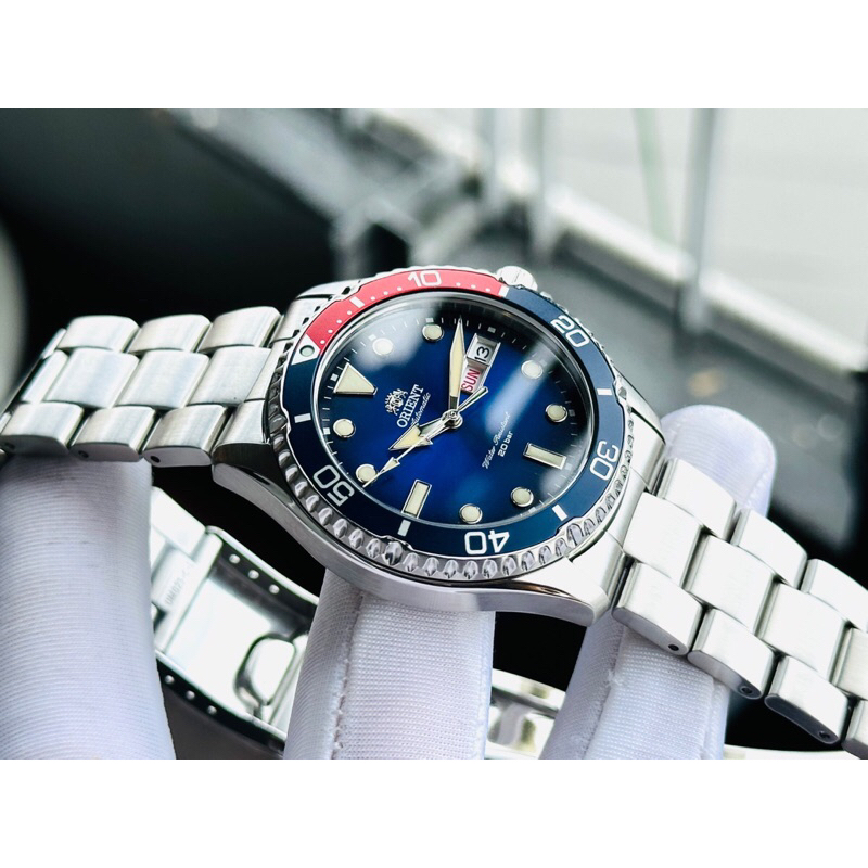 Đồng hồ nam dây thép Orient Mako 4 Pepsi Kamasu RA AA0812L19B