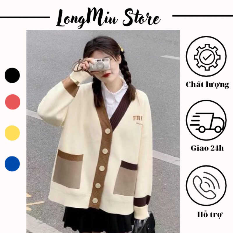 Áo khoác nữ cardigan mùa thu và mùa đông 2022 phong cách Nhật Bản, Hàn Quốc kiểu áo form rộng chất dệt kim(Có ảnh thật )