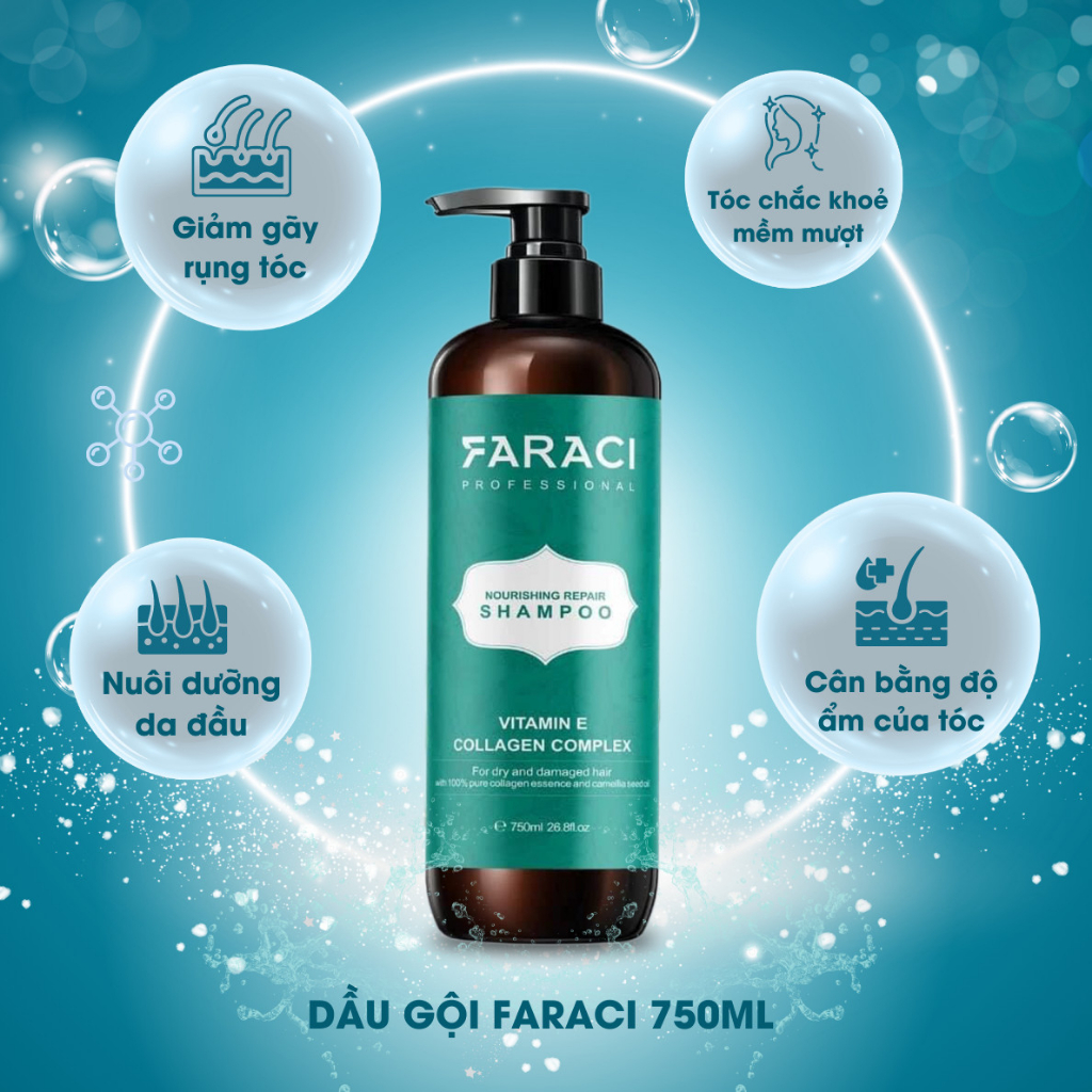 Faraci dầu gội dưỡng tóc phục hồi siêu mềm mượt faraci 500ml - 750ml , Mỹ phẩm tóc yến nhi DG30