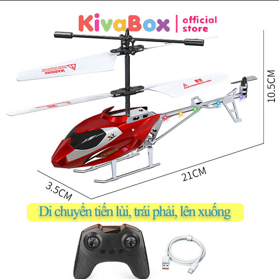 Máy bay trực thăng điều khiển từ xa Kivabox RC 3.5 hợp kim, bay cao