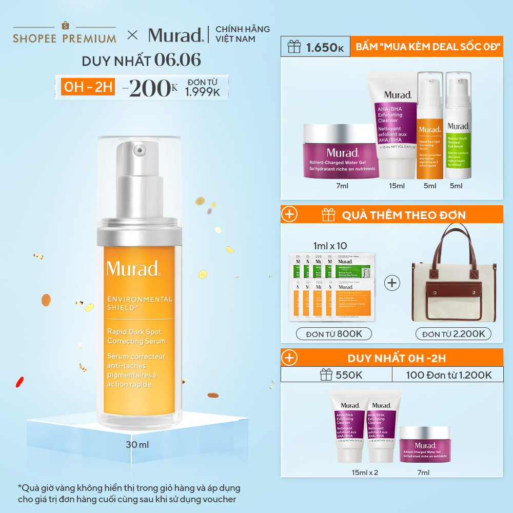 Tinh Chất GiảmThâm Nám Nhanh Murad Rapid Dark Spot Correcting Serum 30ml