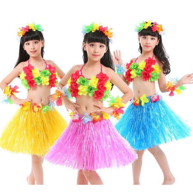 Trang phục Hawaii loại dày 5 món đi biển cho bé