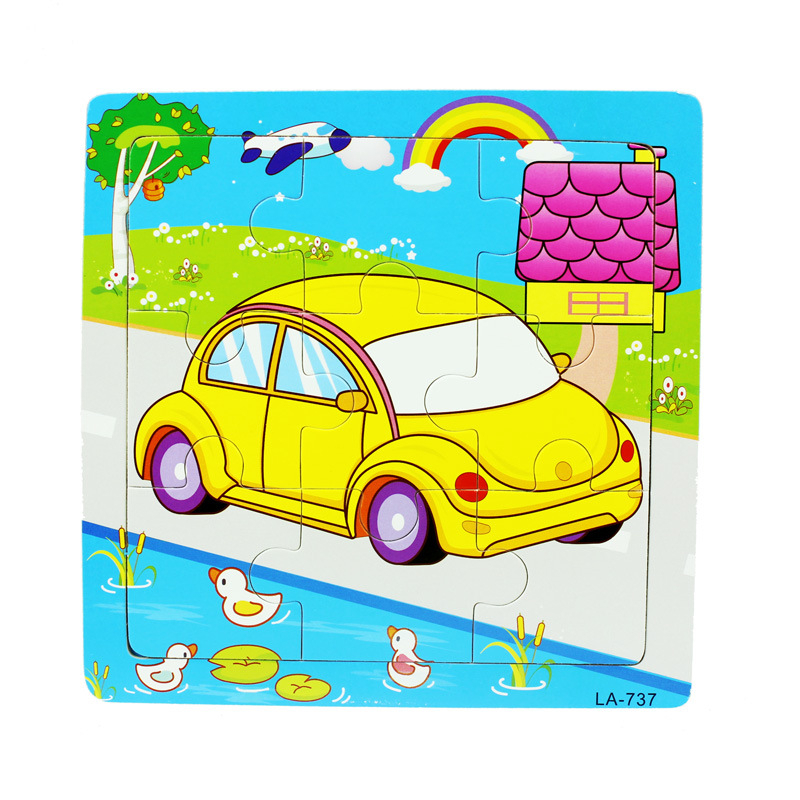 Tranh ghép hình cho bé bẵng gỗ 9 miếng - đồ chơi thông minh phát triển tư duy trẻ em XH99