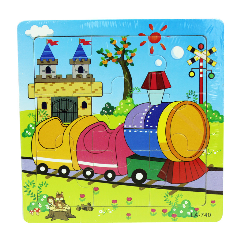 Tranh ghép hình cho bé bẵng gỗ 9 miếng - đồ chơi thông minh phát triển tư duy trẻ em XH99