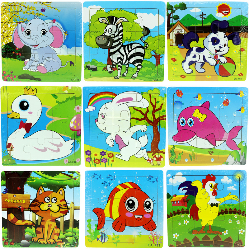 Tranh ghép hình cho bé bẵng gỗ 9 miếng - đồ chơi thông minh phát triển tư duy trẻ em XH99