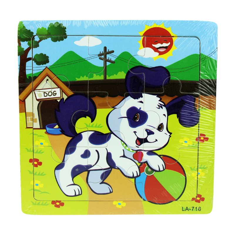 Tranh ghép hình cho bé bẵng gỗ 9 miếng - đồ chơi thông minh phát triển tư duy trẻ em XH99