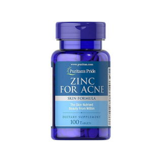 Viên uống bổ sung kẽm Zinc For Acne 100 viên Puritan s Pride giảm mụn nội