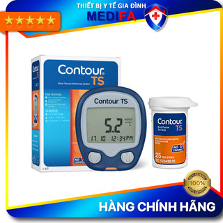 [TRỌN BỘ] Máy Đo Đường Huyết CONTOUR TS Chính Hãng BAYER KÈM 25 Que Thử & 10 Kim Chích Máu