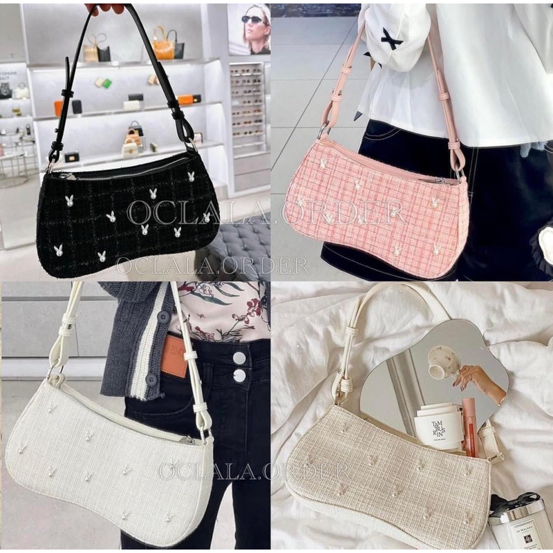 TÚI KẸP NÁCH CNK ĐÍNH THỎ