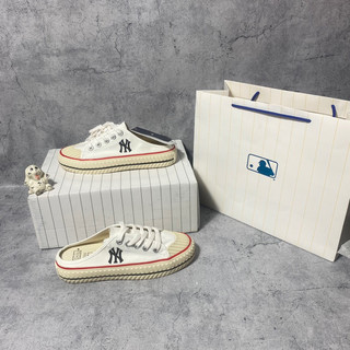 Giày sneaker m.l.b n.y đạp gót trắng 1;1 bản trung tặng kèm cattong bảo vệ