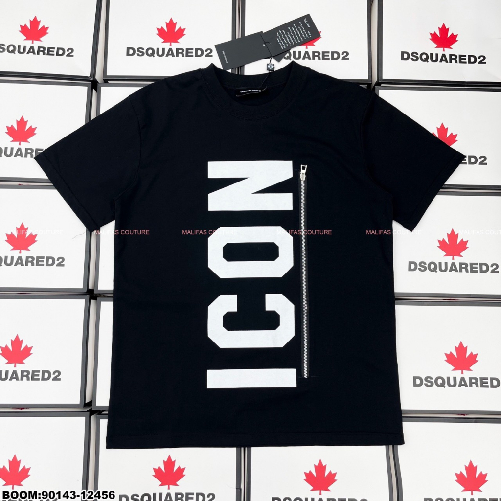 Áo Phông Nam Chữ ICoN Khoá Dọc Dài Chất Cotton Co Dãn- Thời Trang Nam Cao Cấp