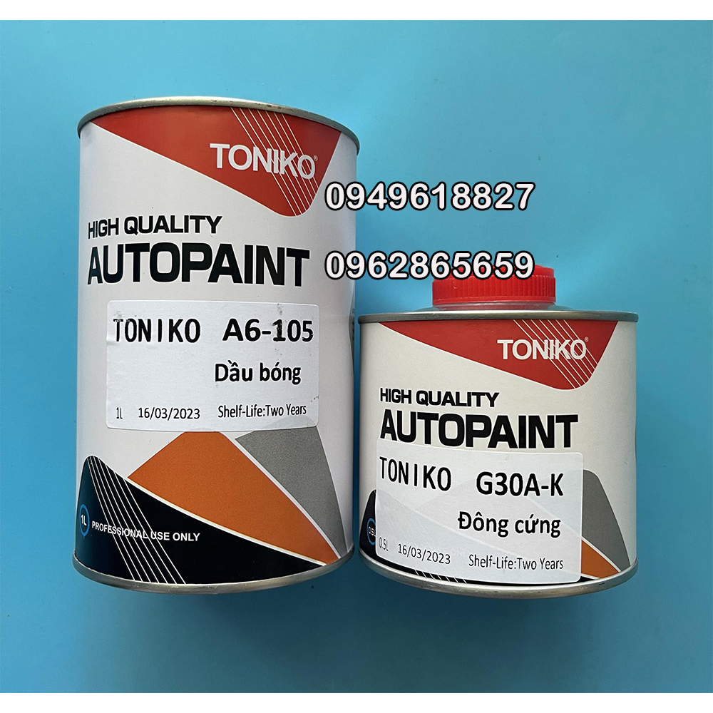 Dầu bóng 2K không cần pha dung môi đã có đông cứng đi kèm cho oto xe máy