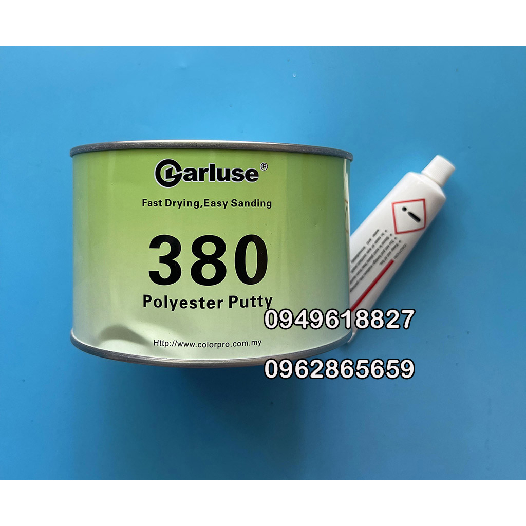 Bả matit ô tô xe máy 380 đóng lon 1kg kèm tuýp cứng
