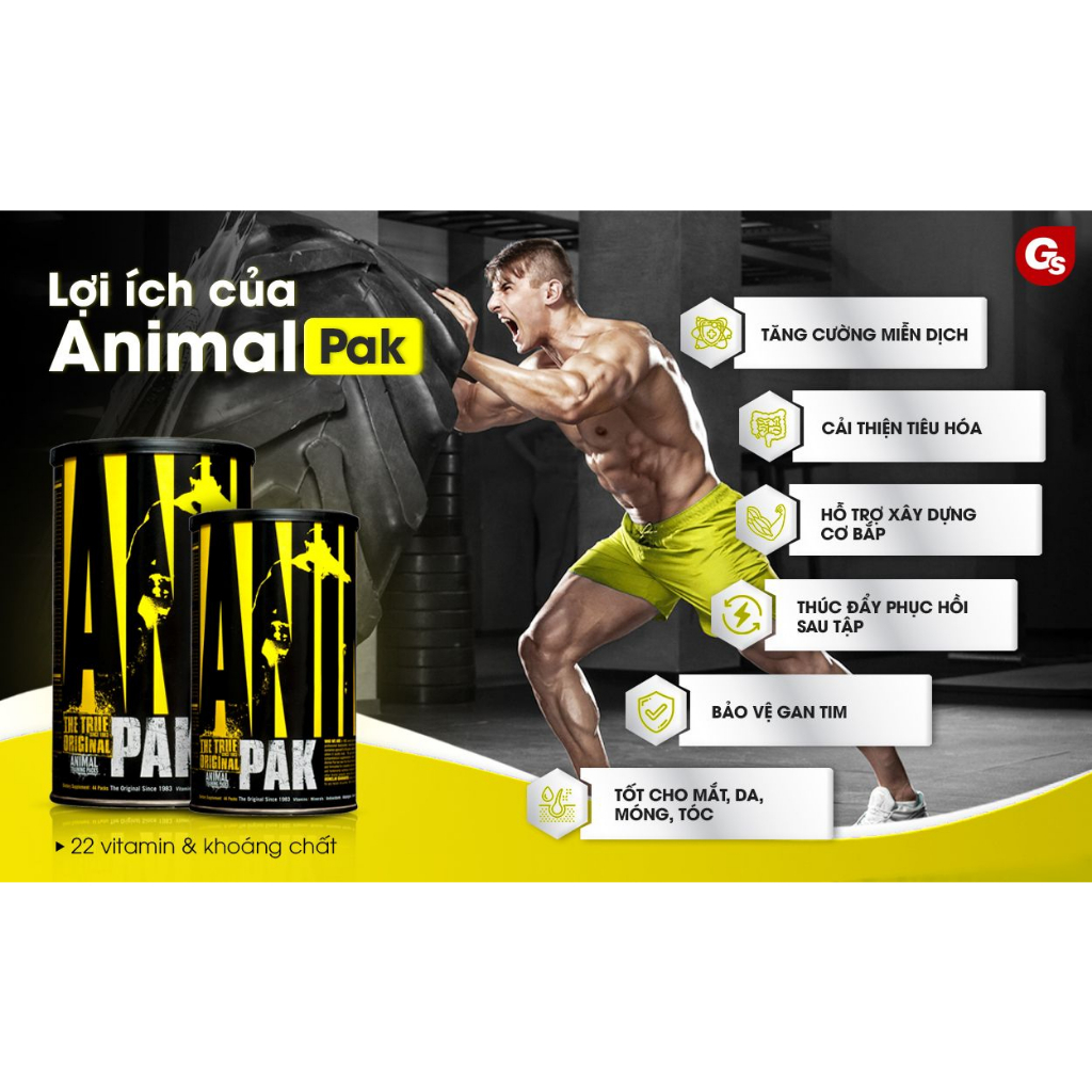 Vitamin tổng hợp Universal Nutrition Animal Pak,  nhập khẩu Mỹ - Gymstore