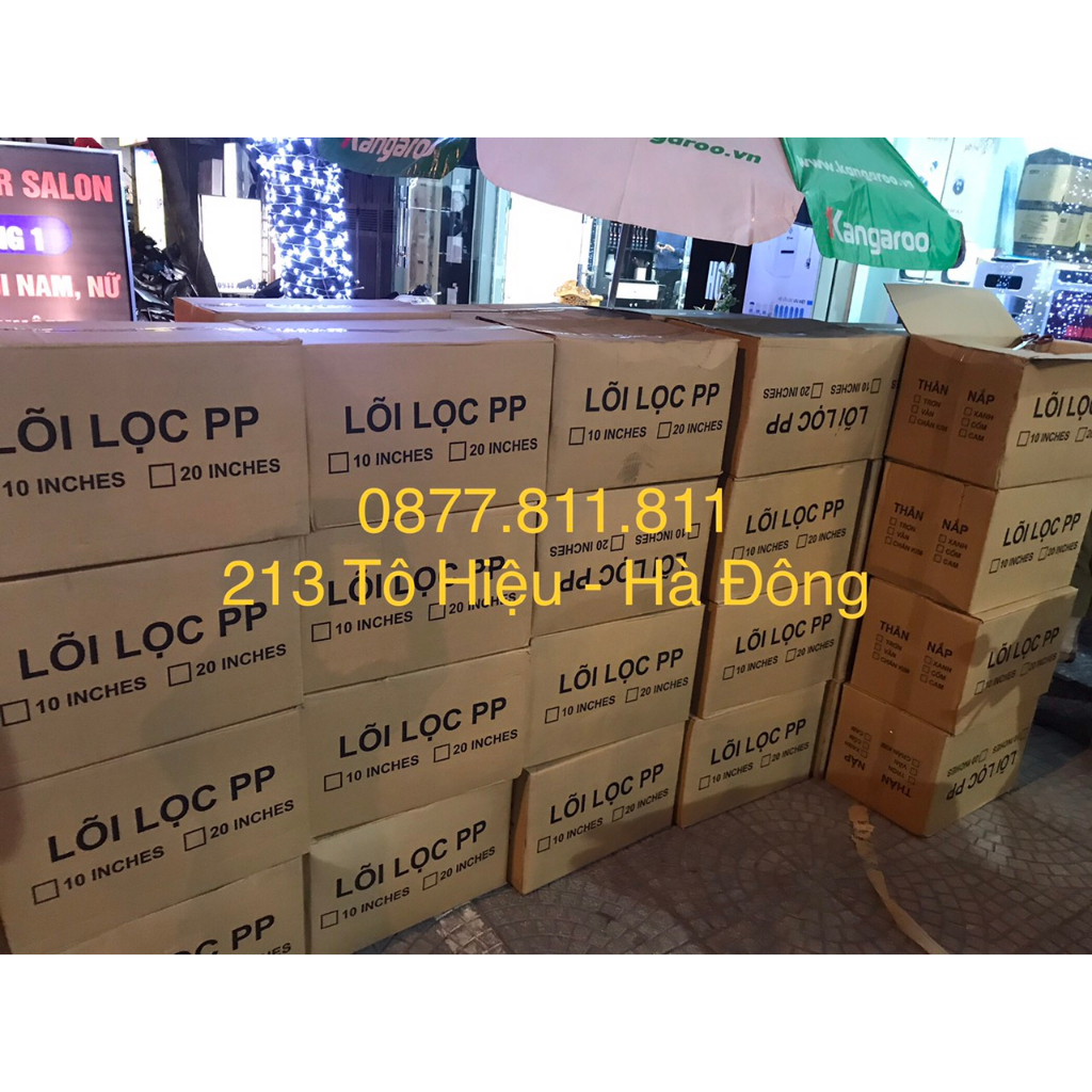Bộ 3 Lõi lọc thô PP 20 inch số 123 - Lõi Bông - Lõi CTO - Lõi UDF