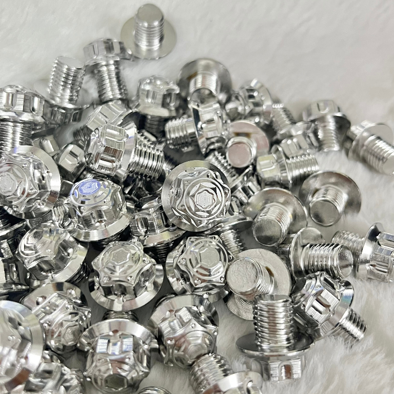 Ốc chân kính inox304 mẫu Thái và mẫu M3 dành cho các dòng xe, răng thuận, răng ngược