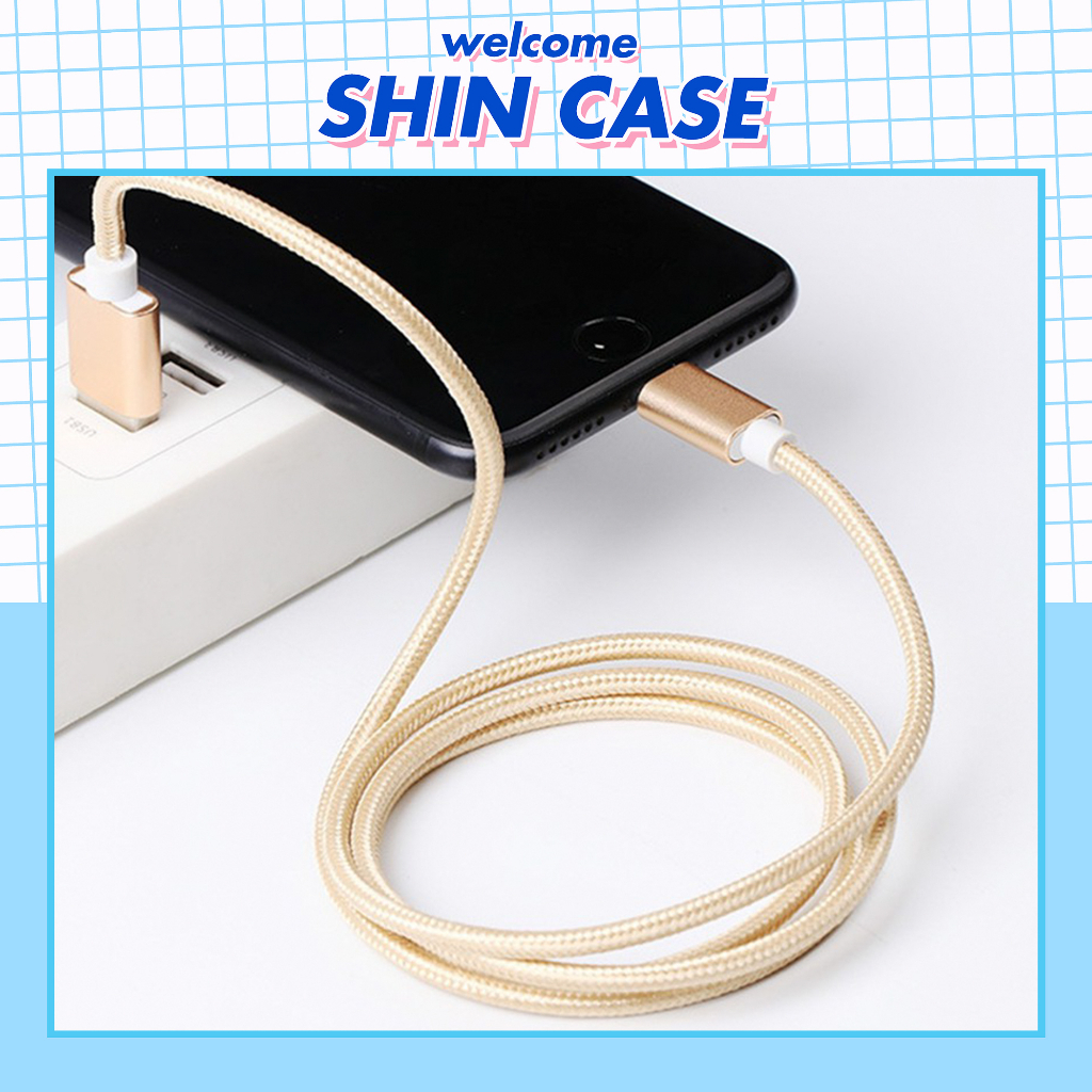 Dây Cáp Sạc Dây Dù Dài 1M và 3M Cho Phụ Kiện Điện Thoại Tai Nghe Bluetooth Không Dây Pin Dự Phòng -  Shin Case