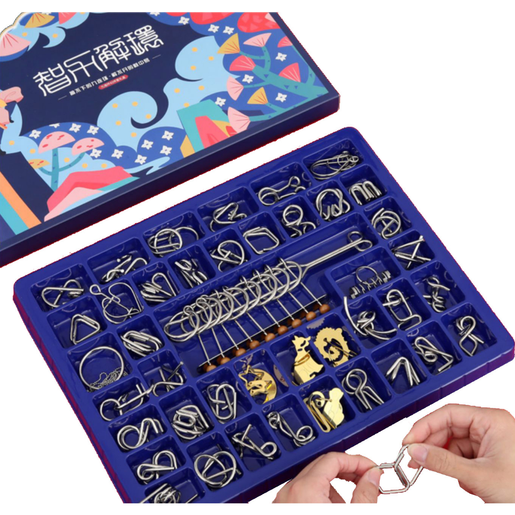 Bộ trò chơi tháo sắt Metal puzzle combo 42 cái