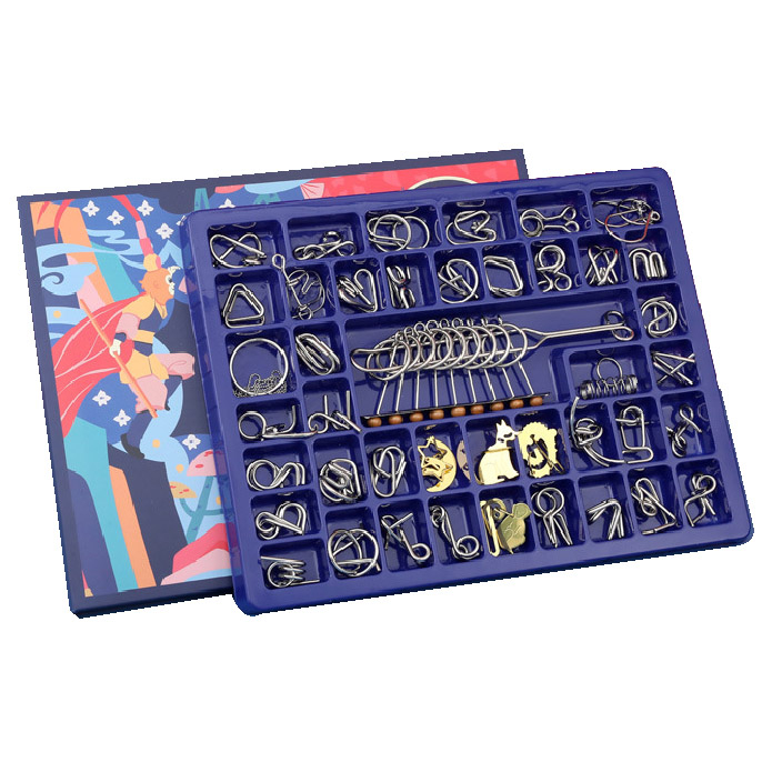 Bộ trò chơi tháo sắt Metal puzzle combo 42 cái