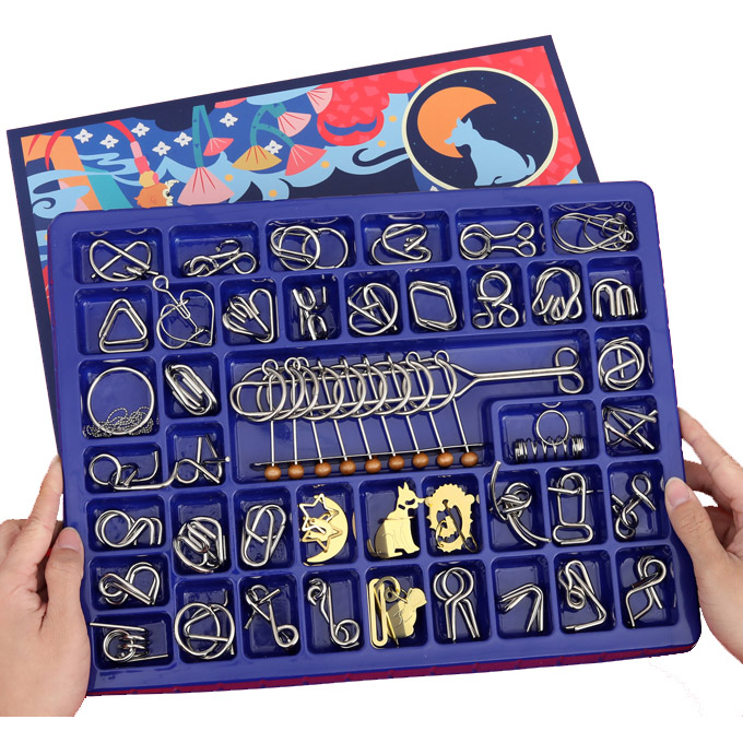 Bộ trò chơi tháo sắt Metal puzzle combo 42 cái