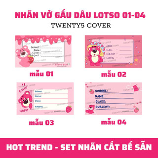 SET NHÃN VỞ GẤU DÂU LOTSO [ HOT TREND ]