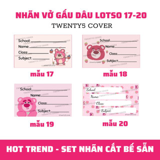 SET NHÃN VỞ GẤU DÂU LOTSO [ HOT TREND ]