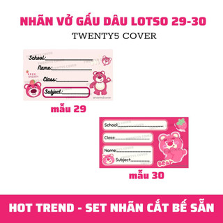 SET NHÃN VỞ GẤU DÂU LOTSO [ HOT TREND ]