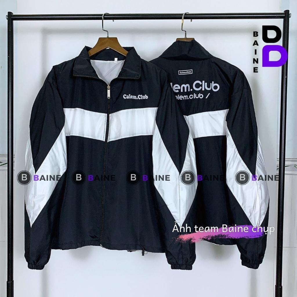 Áo Khoác Bomber Dù CALEM CLUB Nam Nữ Form Rộng 2 Lớp, Áo Khoác Phối Ulzzang Unisex BAINE
