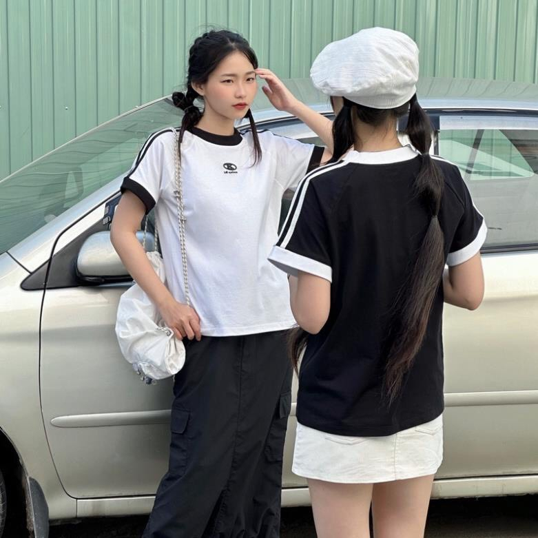 Áo thun, áo phông baby tee killsytem màu trắng logo viền K unisex dành cho nam nữ | BigBuy360 - bigbuy360.vn