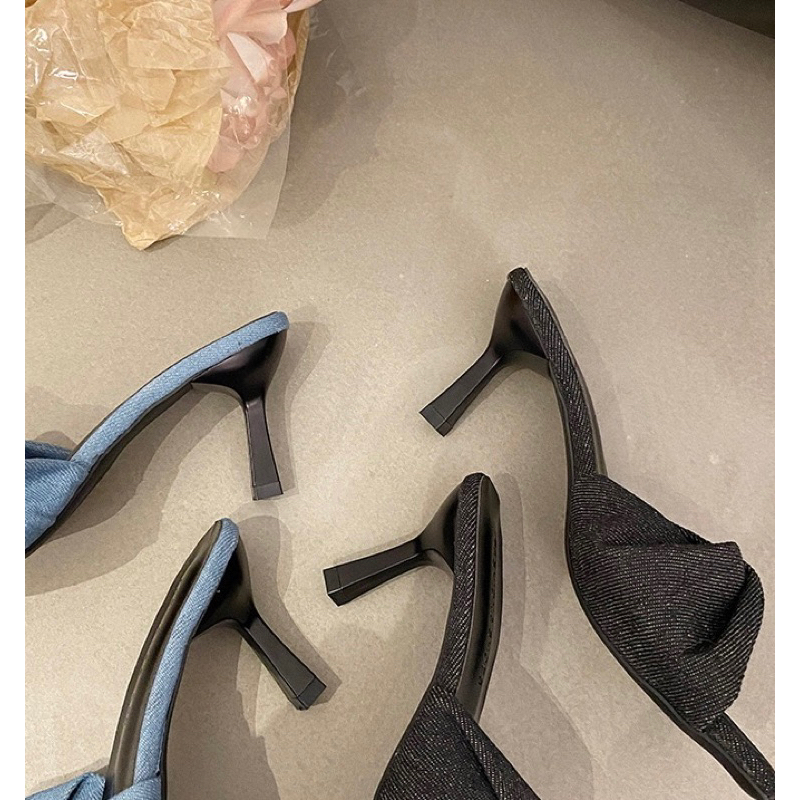 GUỐC XOẮN VẢI BÒ CAO 8CM 🌎