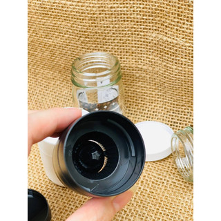 Lọ xay tiêu thủy tinh (nắp đen, trắng)