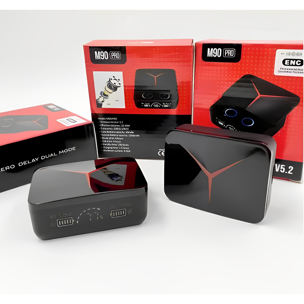 Tai Nghe M90 Pro, Tai Nghe Bluetooth Nhét Tai Tích Hợp Micro Âm Thanh Nổi HIFI Với Thanh Trượt Hiển Thị Màn Hình Led