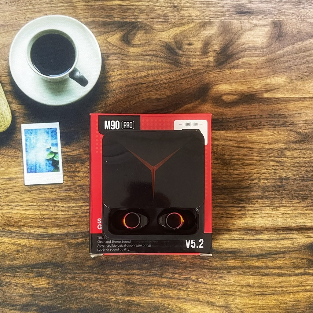 Tai Nghe M90 Pro, Tai Nghe Bluetooth Nhét Tai Tích Hợp Micro Âm Thanh Nổi HIFI Với Thanh Trượt Hiển Thị Màn Hình Led