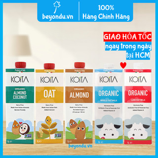 1 Thùng sữa Koita Organic hộp 1L các loại