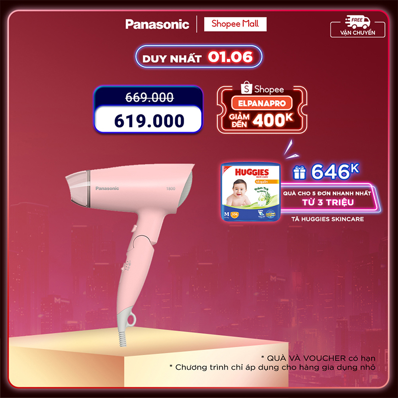  Máy sấy tóc Panasonic EH-ND37-P645 - Chế độ chăm sóc da đầu, bảo vệ nhiệt