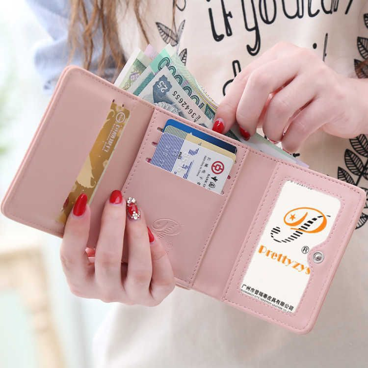 Ví nữ đựng tiền nhiều ngăn 597  khóa bấm chất da retro phong cách thanh lịch