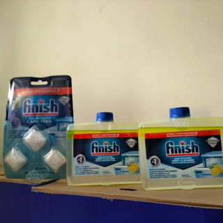 Dung dịch vệ sinh máy rửa bát Finish (thị trường Đức) + tặng thêm viên Alio