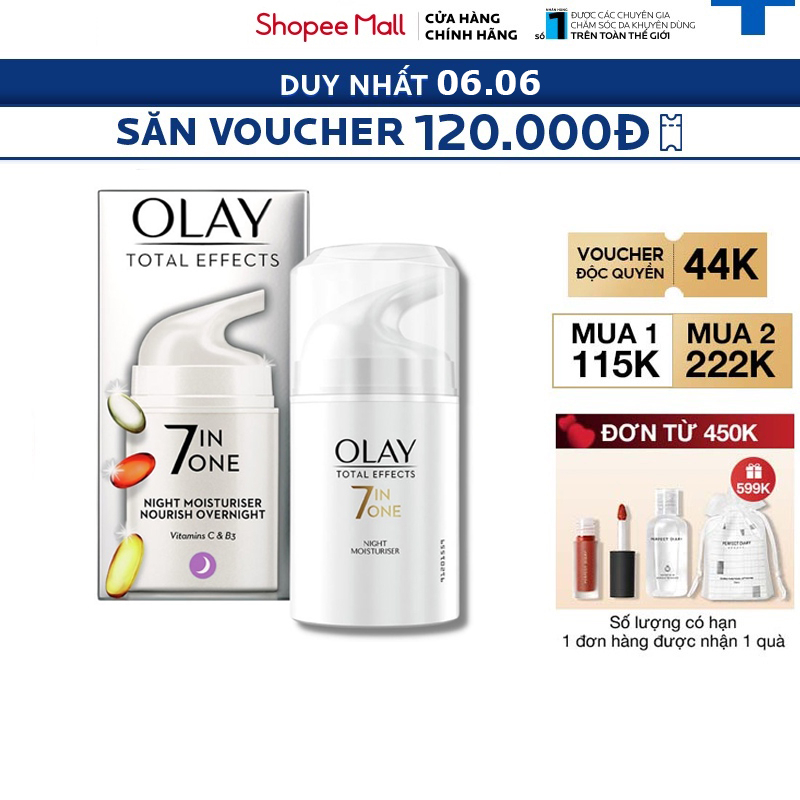 Kem Dưỡng Olay Total Effects 7 In 1 Ngày và Đêm dưỡng da, tái tạo và làm đẹp da một cách tối ưu, chống lão hóa
