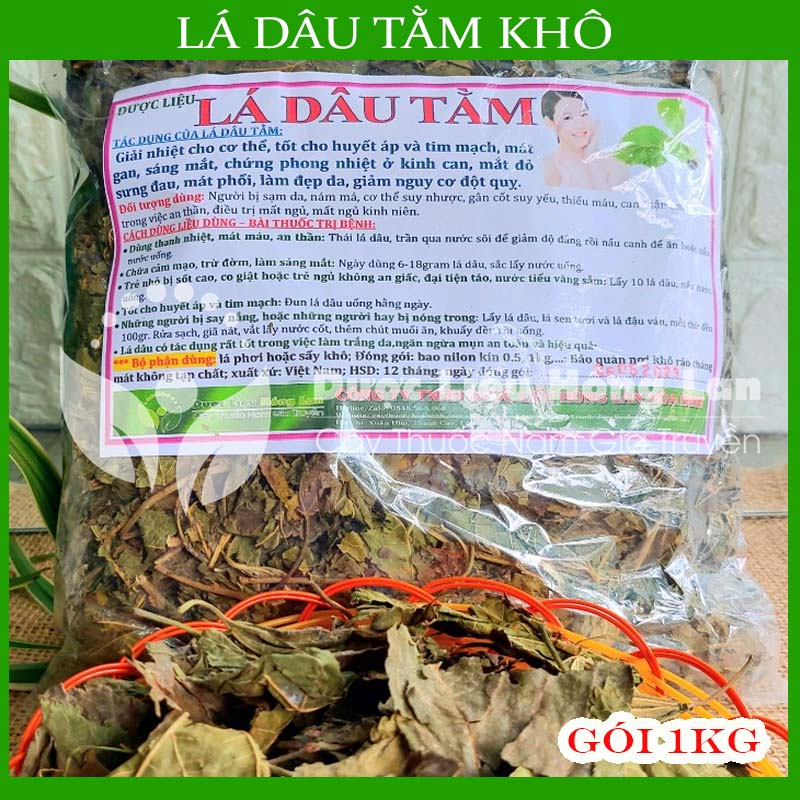 ✅ LÁ DÂU TẰM khô sạch đóng gói 1kg - congtyduoclieuhonglan
