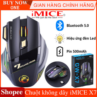 Chuột không dây iMICE X7, độ nhạy siêu cao, chống ồn, pin 500mAh, chuột tự sạc pin cao cấp, chuyên dành cho game thủ
