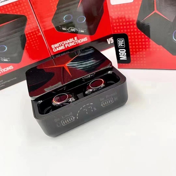 Tai Nghe M90 Pro, Tai Nghe Bluetooth Nhét Tai Tích Hợp Micro Âm Thanh Nổi HIFI Với Thanh Trượt Hiển Thị Màn Hình Led