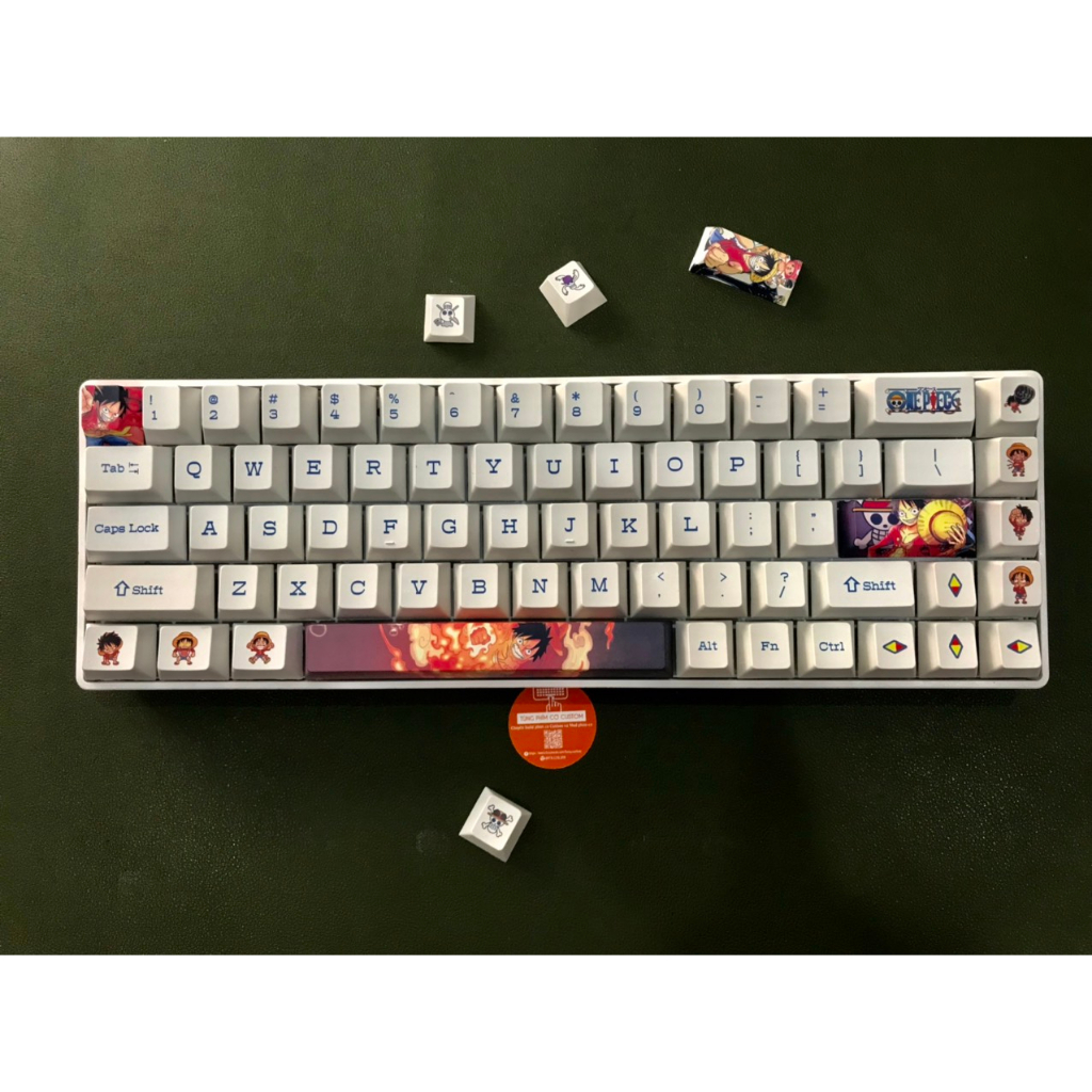 Bàn phím Cơ custom không dây Custom từ kit tester 68, có hotswap, xài pin