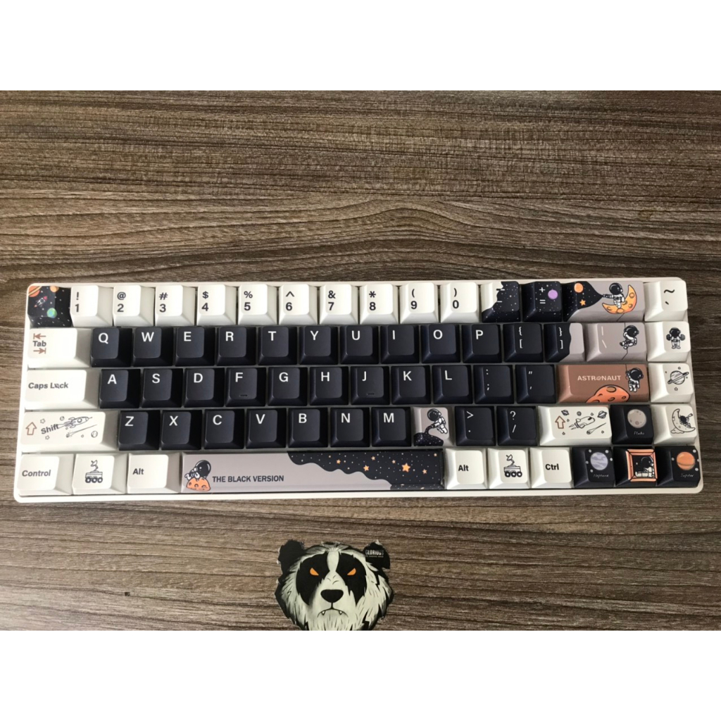 Bàn phím Cơ custom không dây Custom từ kit tester 68, có hotswap, xài pin